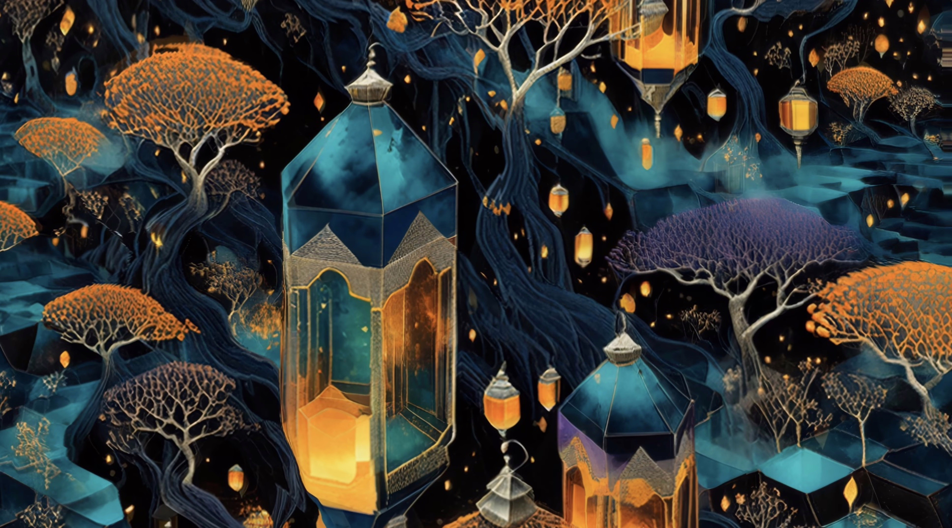 [4K] Trippy Visuals for LSD & Shroom Trips | Lanterns of the Forgotten Path